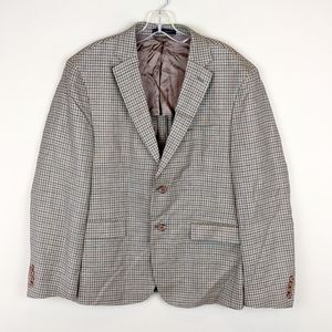 Ralph Lauren | Tan Plaid Suit Jacket-E76